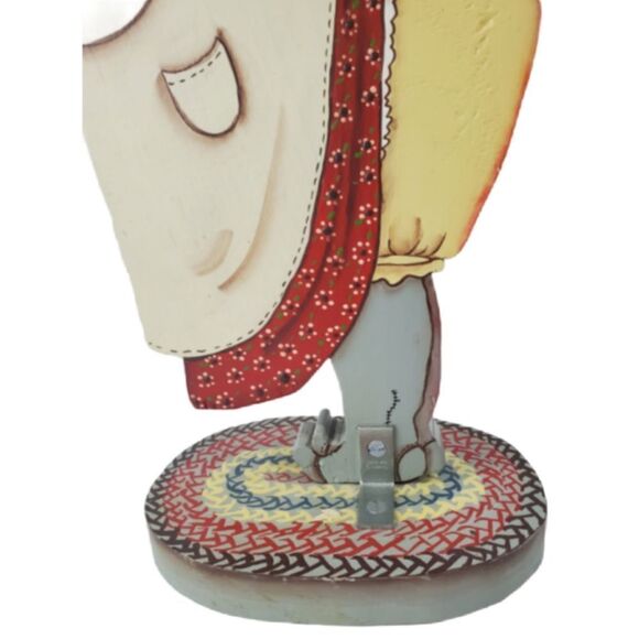 Wooden Grandmother & Granddaughter Mantle Sitter Decor Folk Art Shelf Accent - Picture 9 of 9